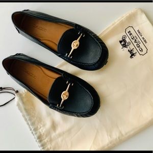 Coach Ladies Black leather loafers